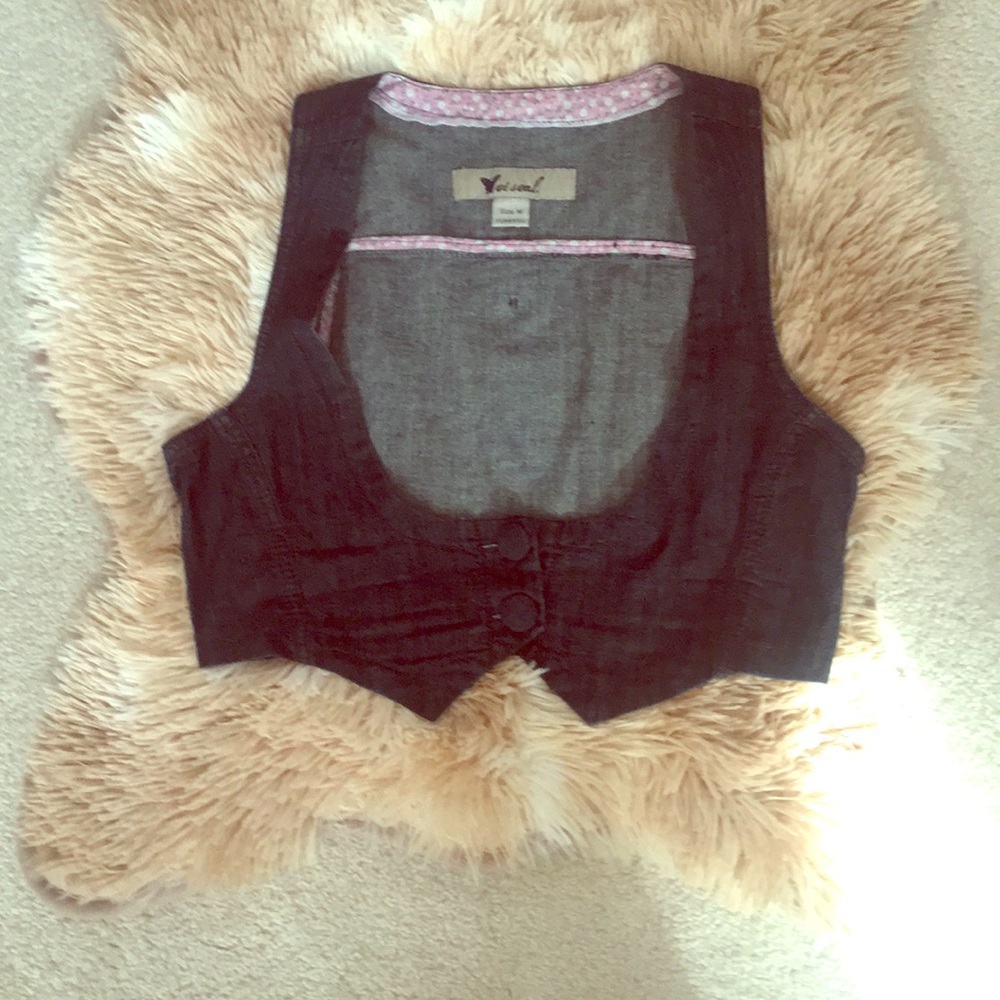 {Donated} 🔔 Cropped Denim Vest